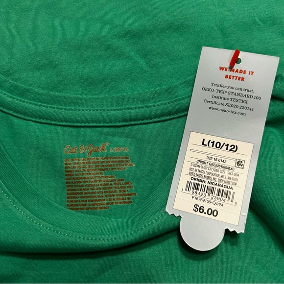 NWT Cat & Jack Teal Graphic Tee with Colorful Bowl Design L - Picture 3 of 3